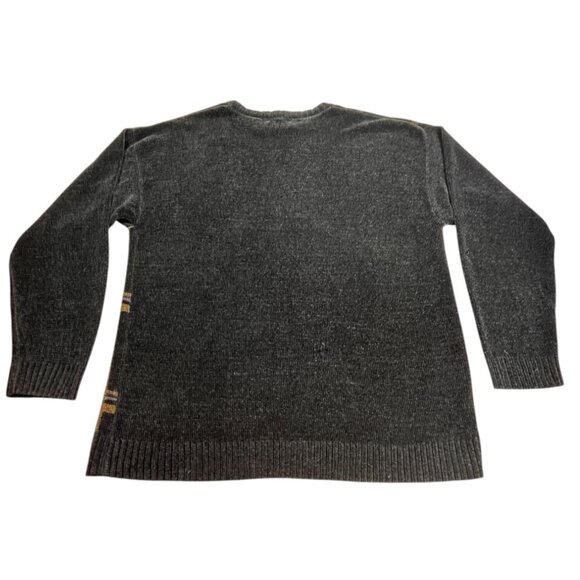 Vintage Dockers Sweater Mens XL Black Plaid Crewneck Knit Retro Pullover Warm - Picture 2 of 9